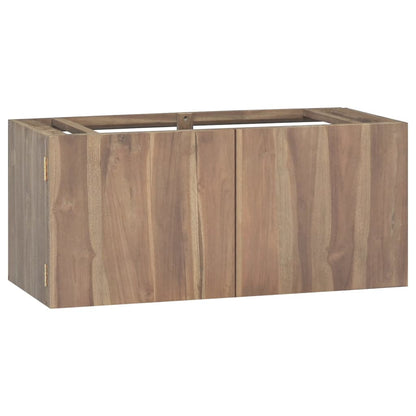 Mobile da Bagno a Parete 90x39x40 cm in Legno Massello di Teak