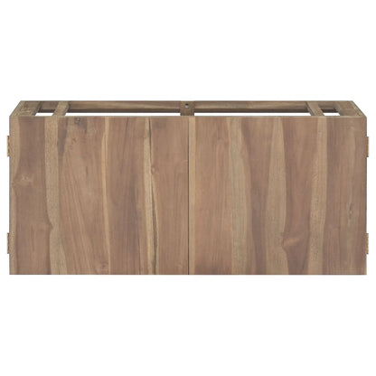 Mobile da Bagno a Parete 90x39x40 cm in Legno Massello di Teak