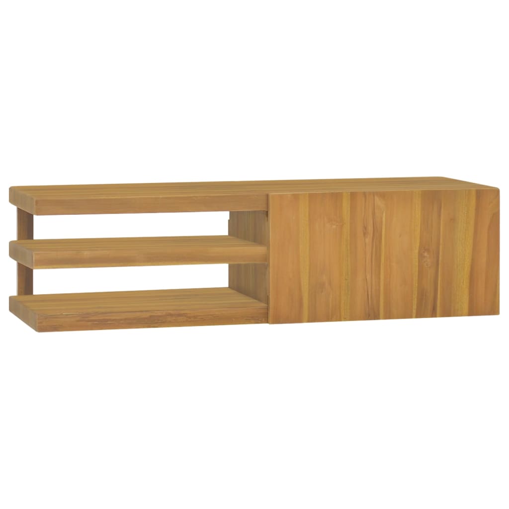 Mobile da Bagno a Parete 110x40x30 cm in Legno Massello di Teak
