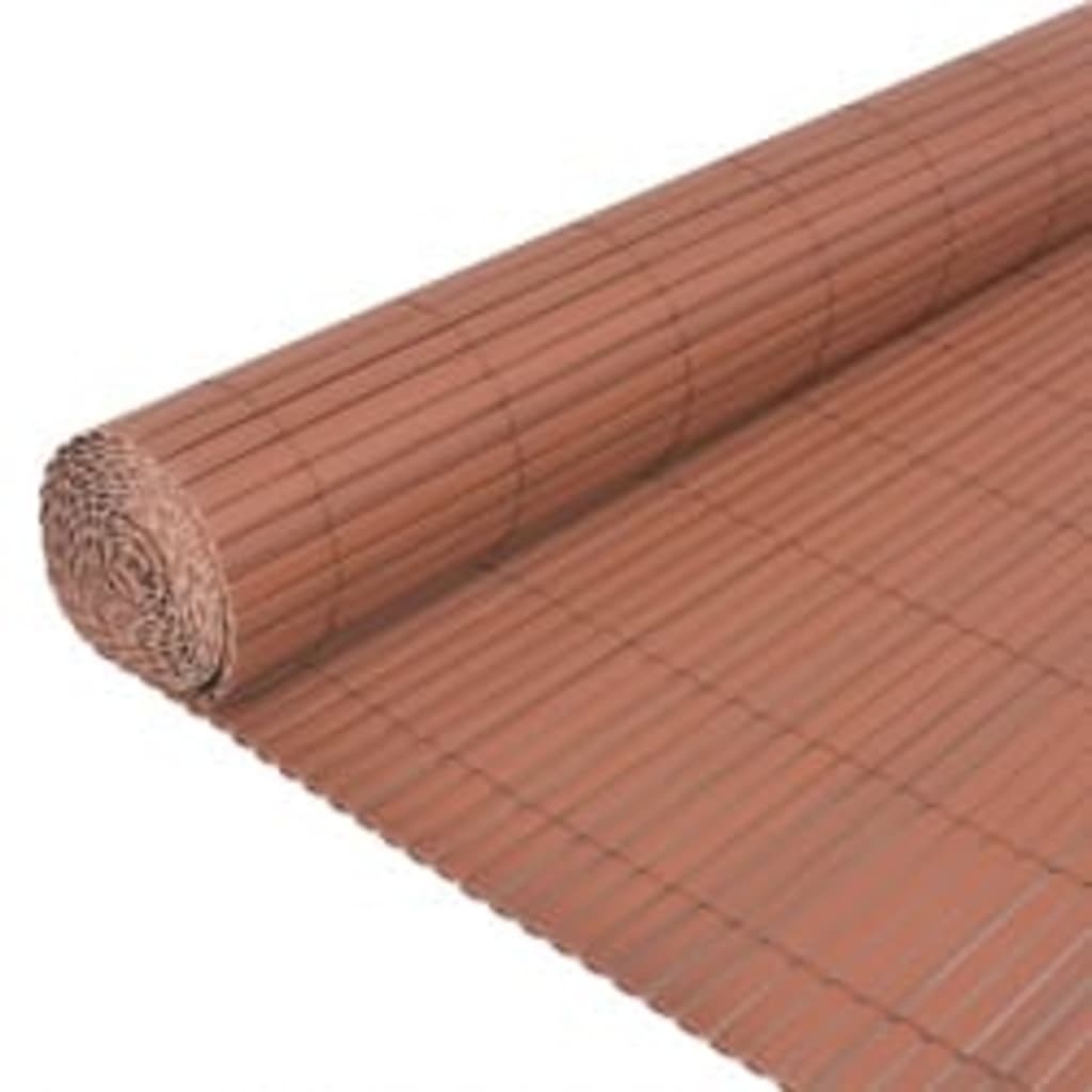 Recinzione da Giardino a Doppio Lato 90x400 cm Marrone