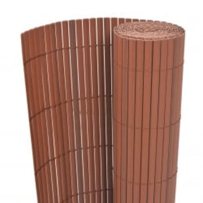 Recinzione da Giardino a Doppio Lato 110x500 cm Marrone