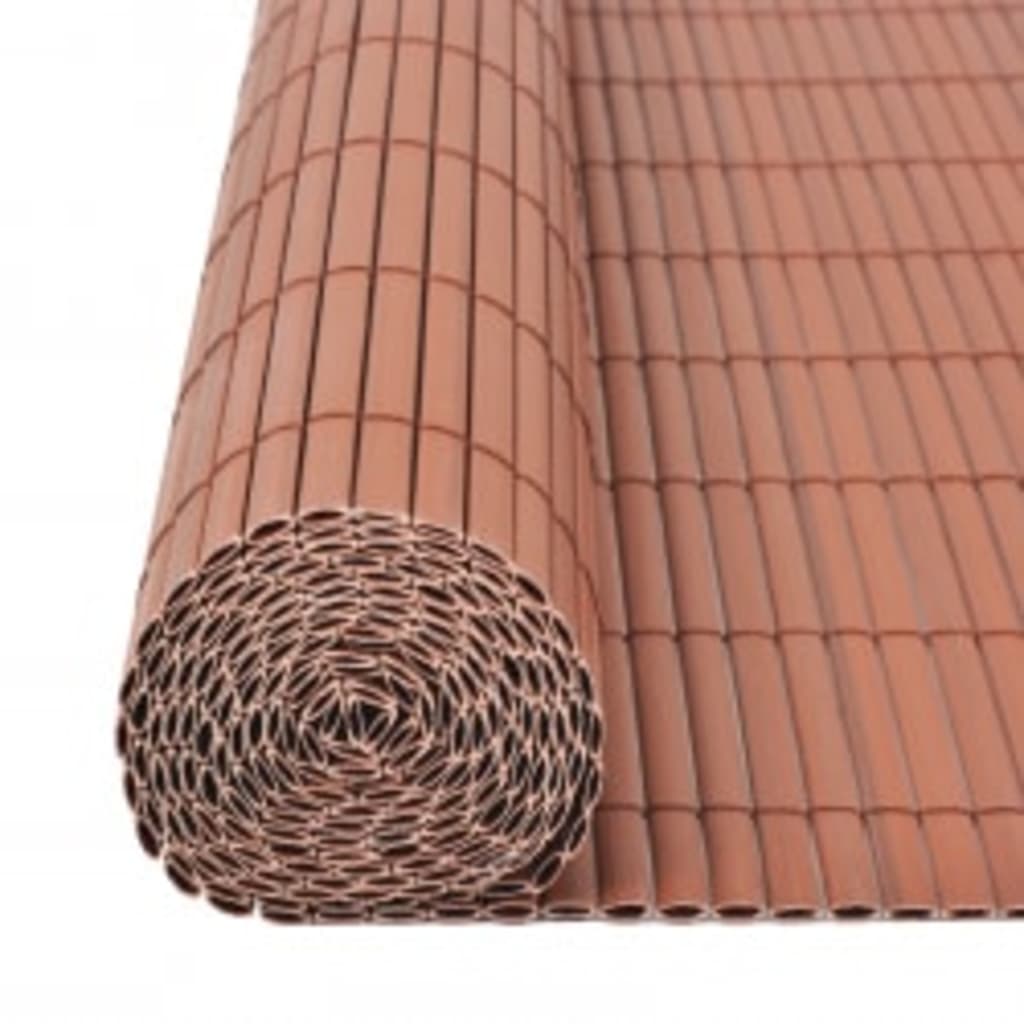 Recinzione da Giardino a Doppio Lato 110x500 cm Marrone