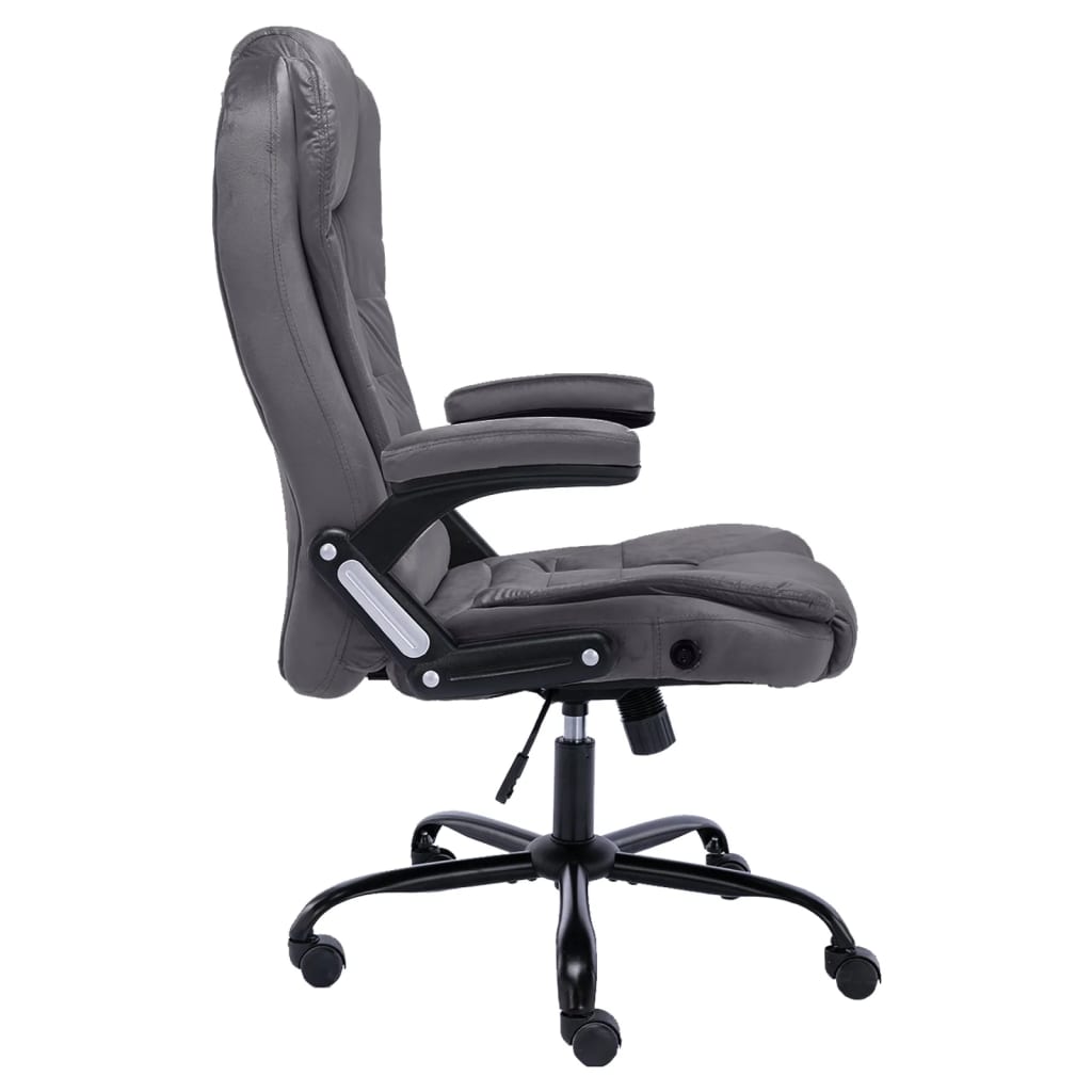 Sedia da Ufficio Grigio Scuro in Velluto