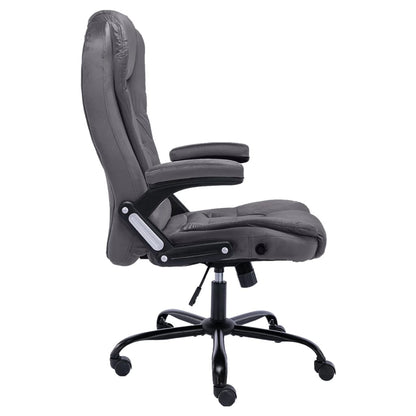 Sedia da Ufficio Grigio Scuro in Velluto