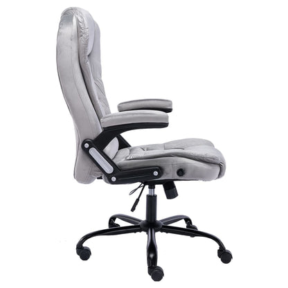 Sedia da Ufficio Grigio Chiaro in Velluto