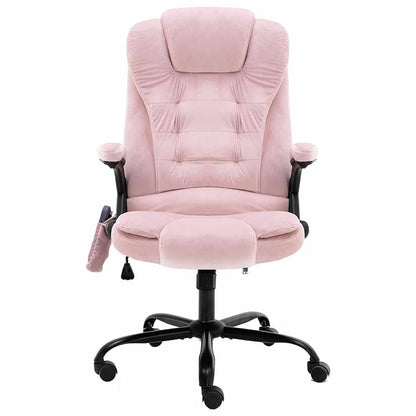 Sedia da Ufficio Massaggiante Rosa in Velluto
