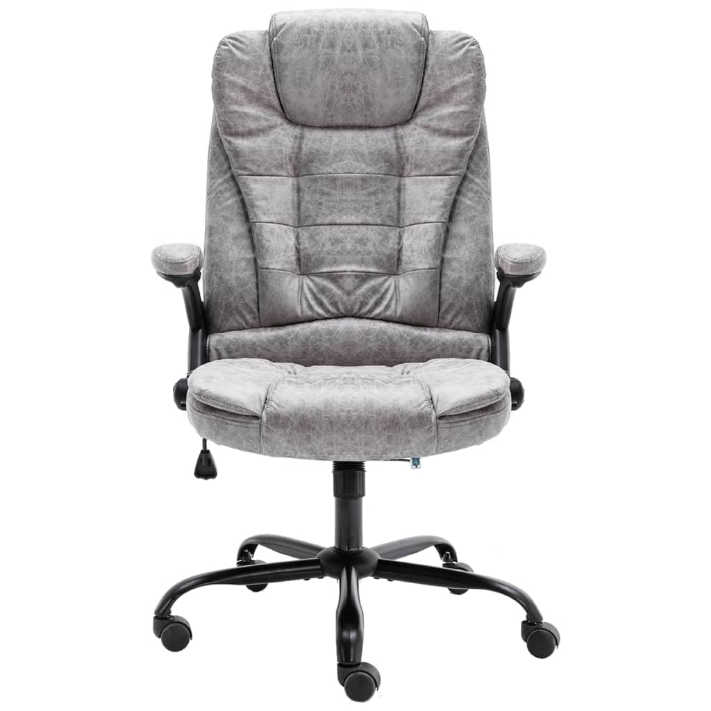 Sedia da Ufficio Grigio Chiaro in Scamosciato