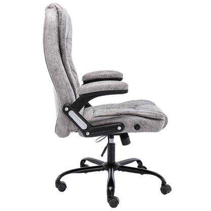 Sedia da Ufficio Grigio Chiaro in Scamosciato