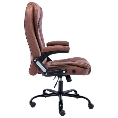 Sedia da Ufficio Marrone Chiaro in Scamosciato