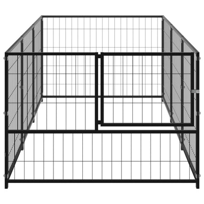 Gabbia per Cani Nera 3 mÂ² in Acciaio