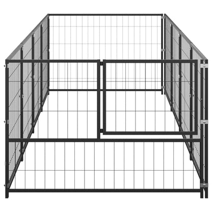 Gabbia per Cani Nera 4 mÂ² in Acciaio