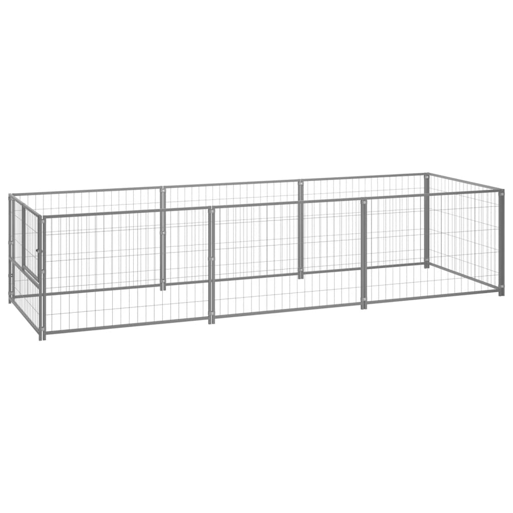 Gabbia per Cani Argento 3 mÂ² in Acciaio