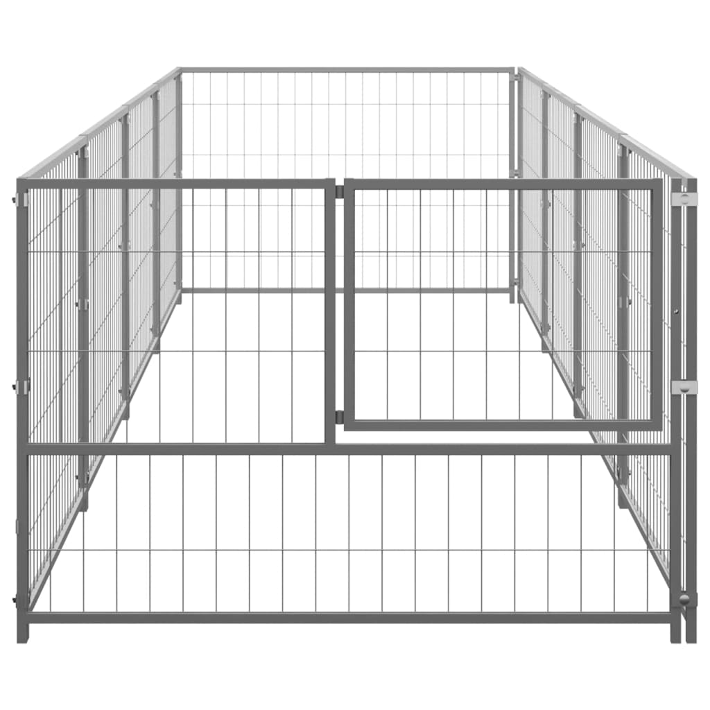 Gabbia per Cani Argento 4 mÂ² in Acciaio