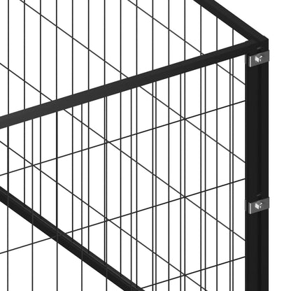 Gabbia per Cani Nera 12 mÂ² in Acciaio