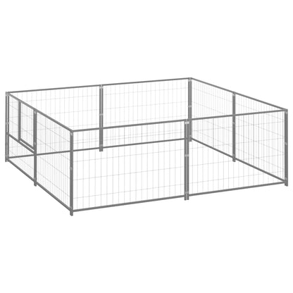 Gabbia per Cani Argento 4 mÂ² in Acciaio