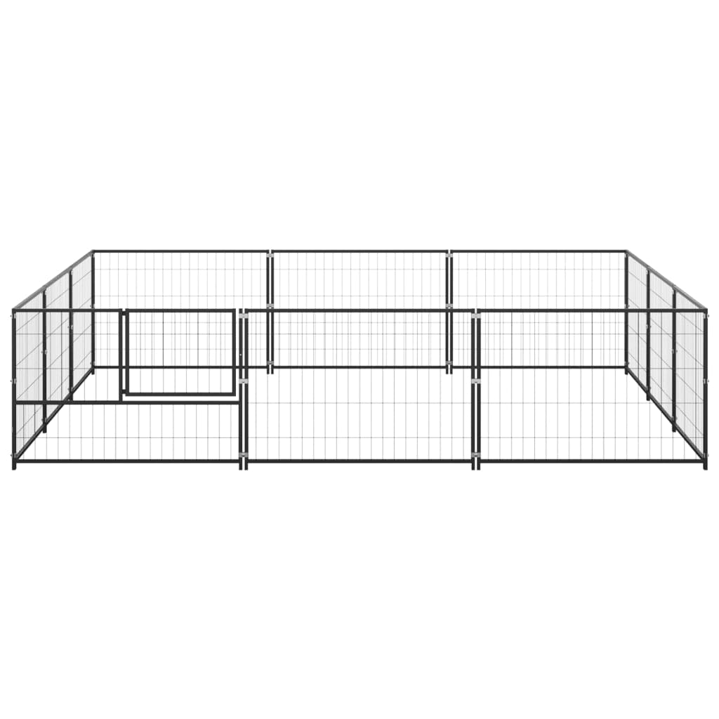 Gabbia per Cani Nera 9 mÃ‚Â² in Acciaio