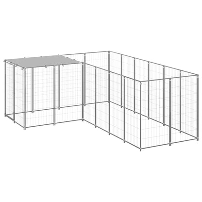 Gabbia per Cani Argento 4,84 mÂ² in Acciaio
