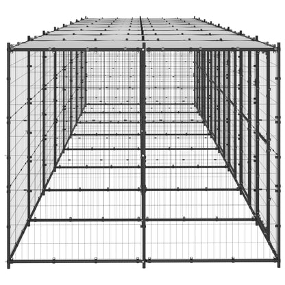 Gabbia per Cani da Esterno in Acciaio con Tetto 19,36 mÂ²