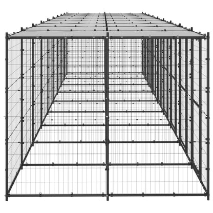 Gabbia per Cani da Esterno in Acciaio con Tetto 21,78 mÂ²