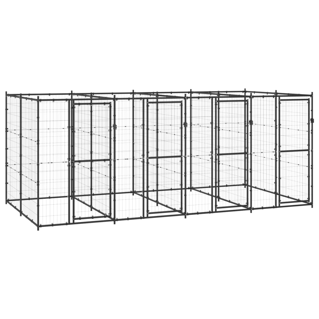 Gabbia per Cani da Esterno in Acciaio 9,68 mÂ²