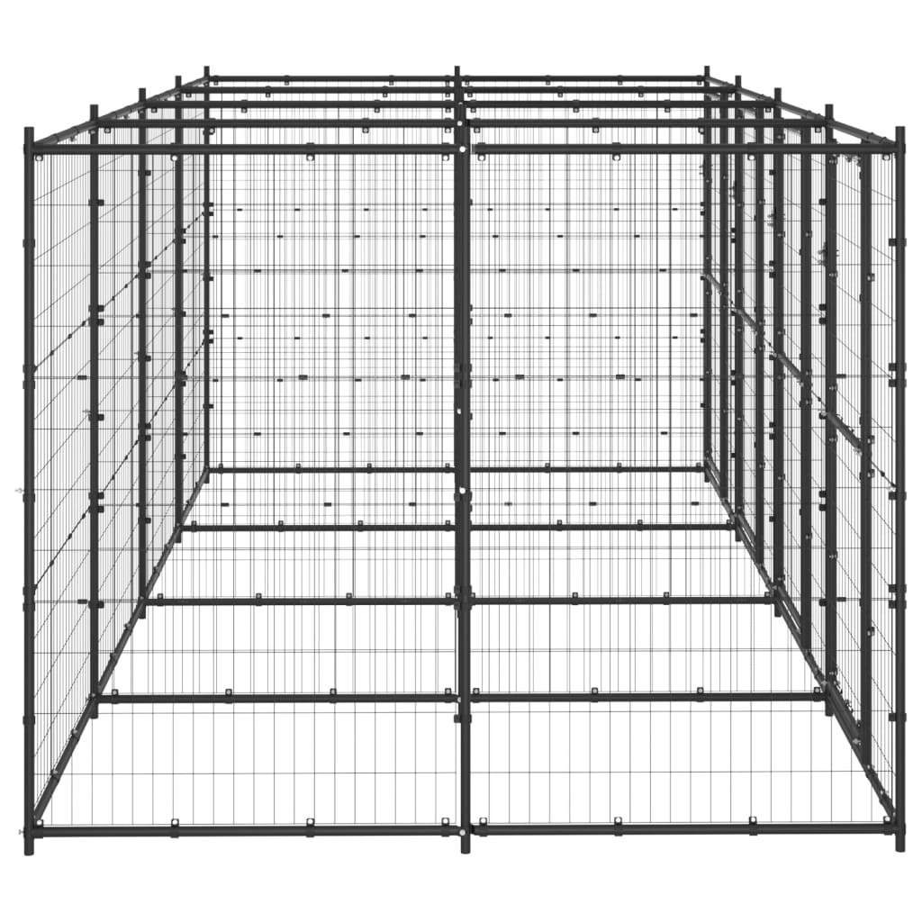 Gabbia per Cani da Esterno in Acciaio 9,68 mÂ²