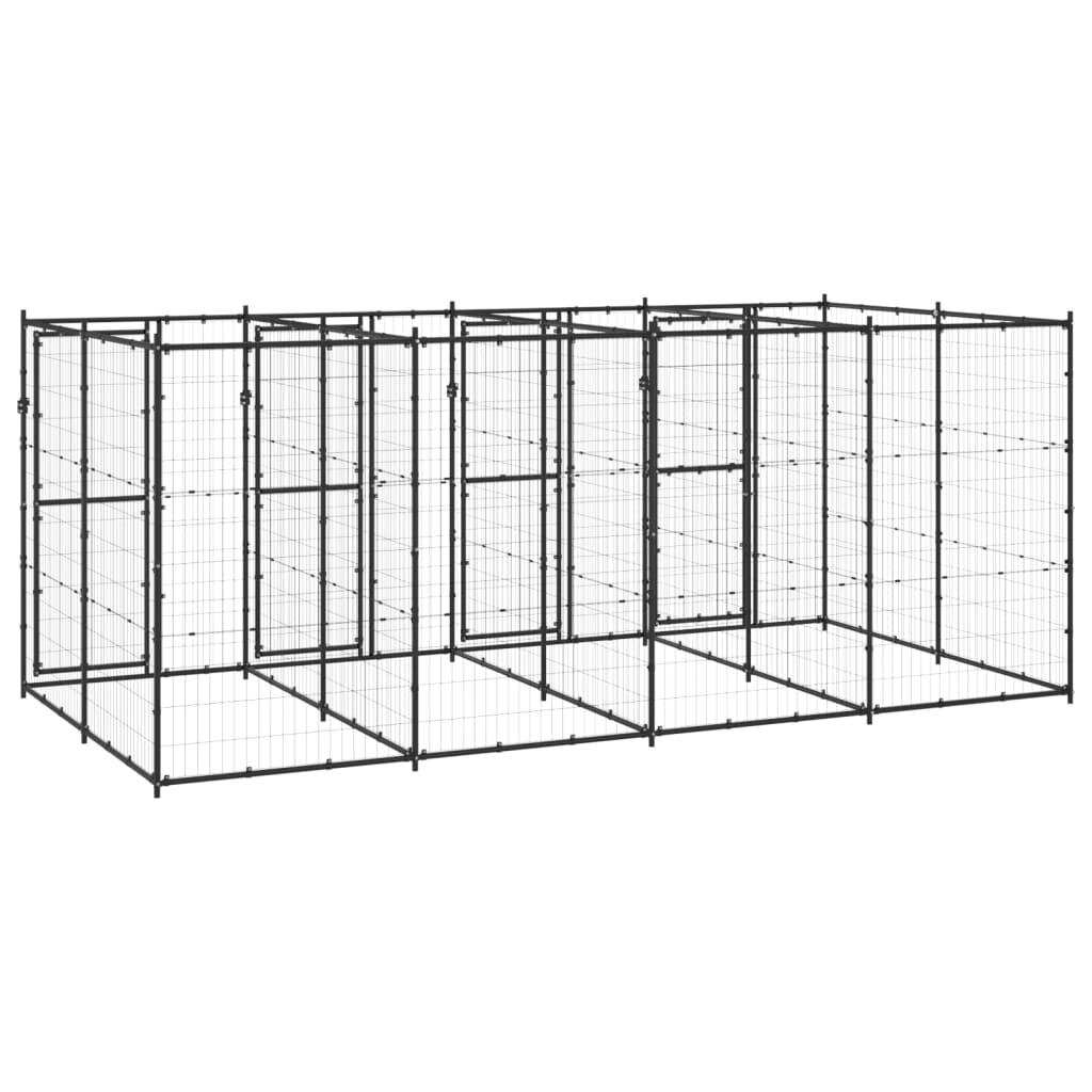 Gabbia per Cani da Esterno in Acciaio 9,68 mÂ²