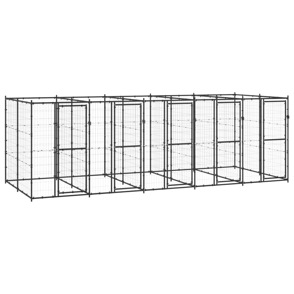 Gabbia per Cani da Esterno in Acciaio 12,1 mÂ²