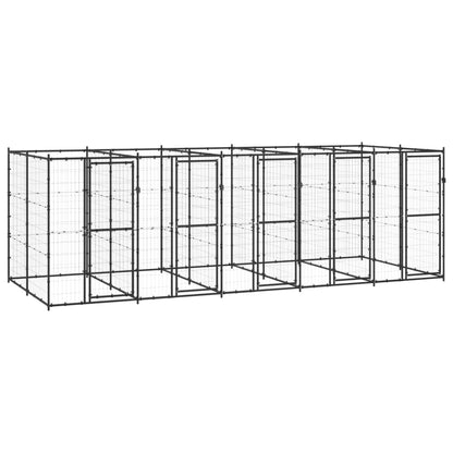 Gabbia per Cani da Esterno in Acciaio 12,1 mÂ²