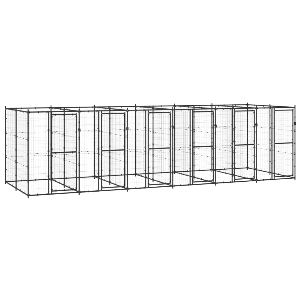 Gabbia per Cani da Esterno in Acciaio 14,52 mÂ²