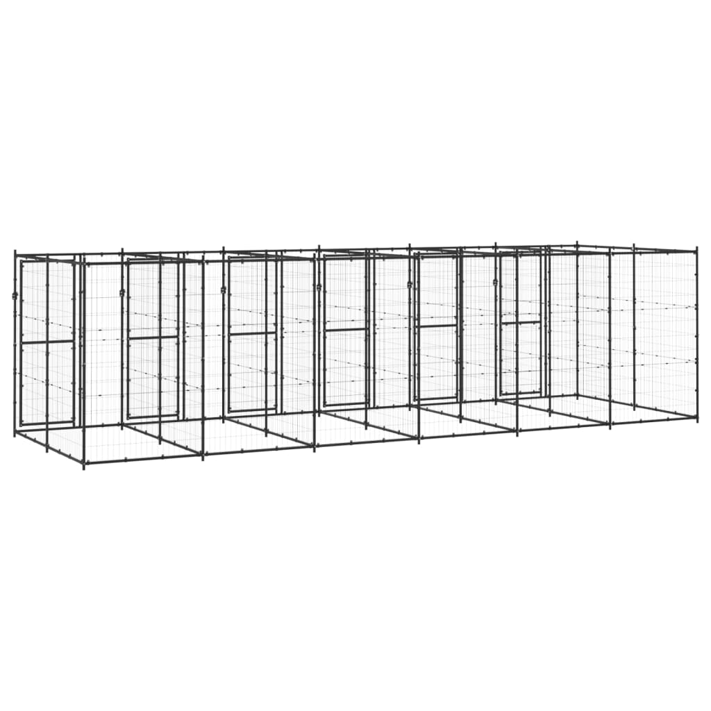 Gabbia per Cani da Esterno in Acciaio 14,52 mÂ²