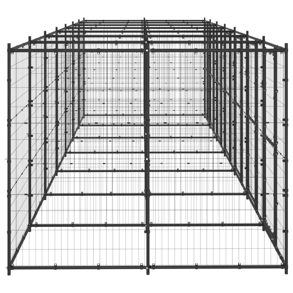 Gabbia per Cani da Esterno in Acciaio 16,94 mÂ²