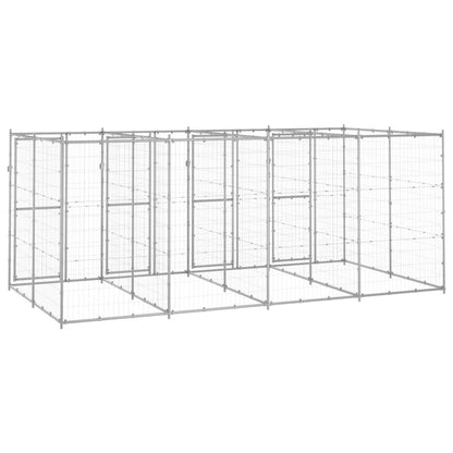 Gabbia per Cani da Esterno in Acciaio Zincato 9,68 mÂ²
