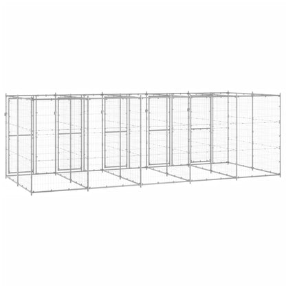 Gabbia per Cani da Esterno in Acciaio Zincato 12,1 mÂ²