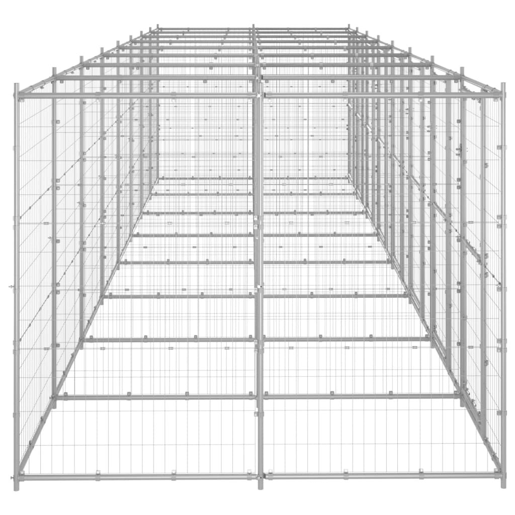 Gabbia per Cani da Esterno in Acciaio Zincato 19,36 mÃ‚Â²
