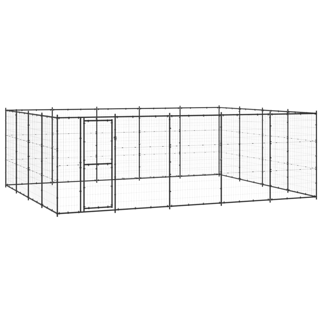 Gabbia per Cani da Esterno in Acciaio 24,2 mÂ²
