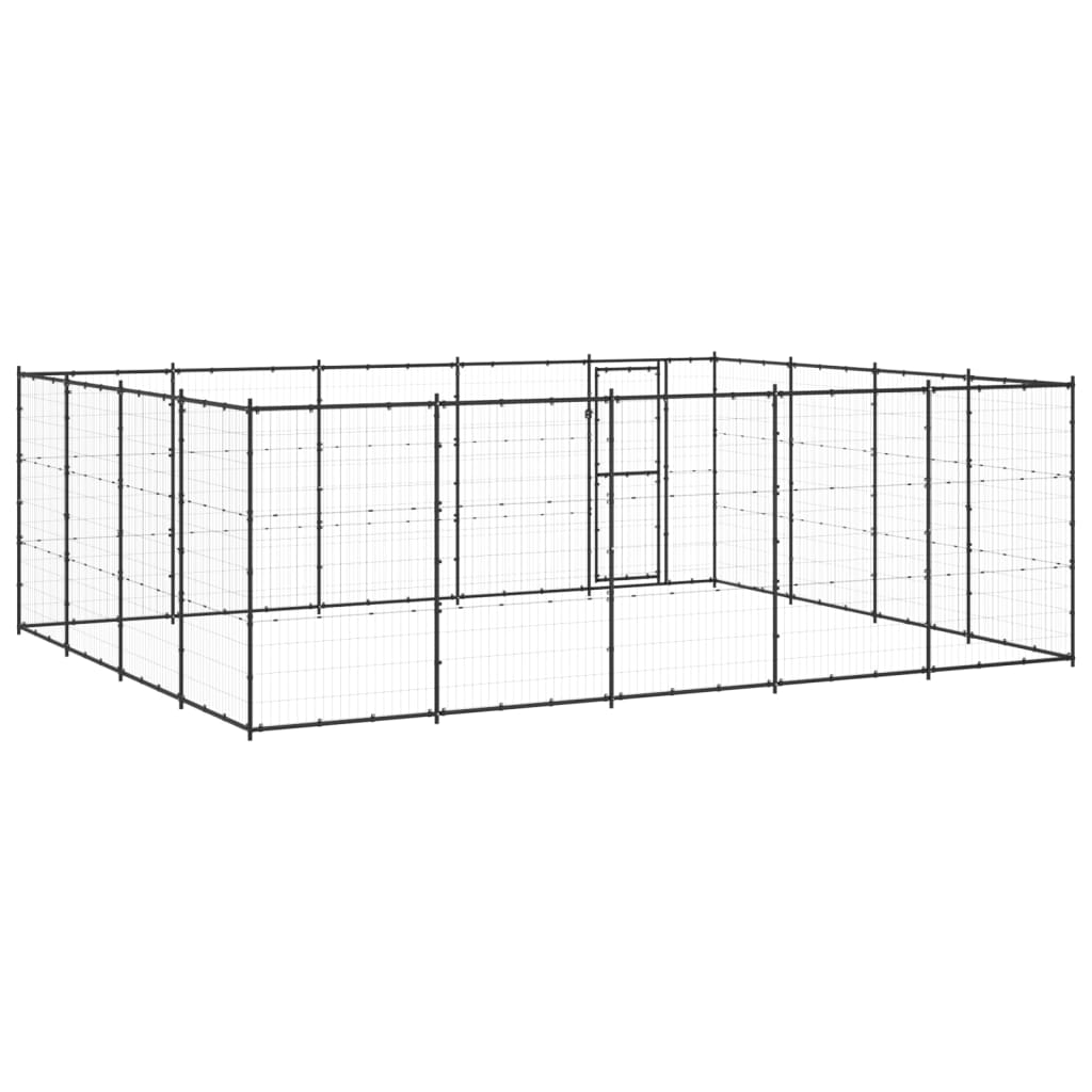 Gabbia per Cani da Esterno in Acciaio 24,2 mÂ²