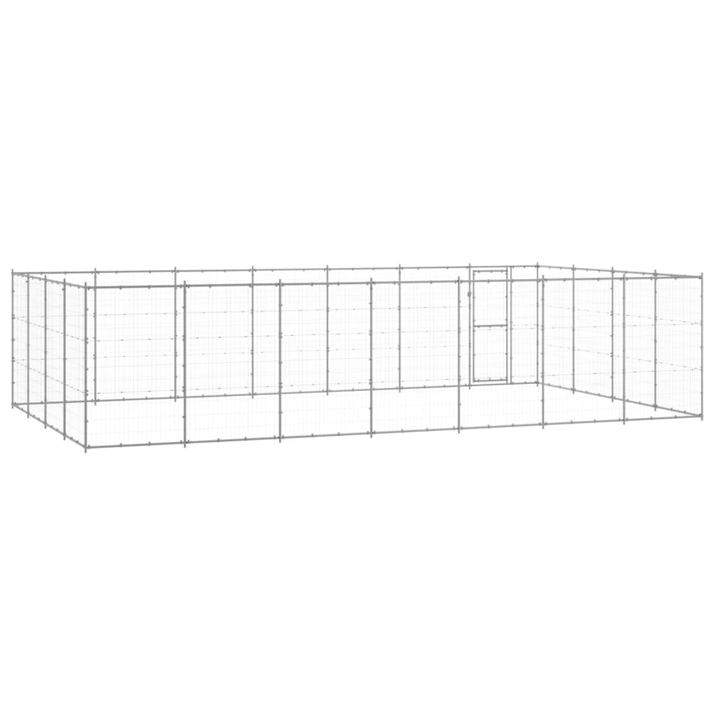 Gabbia per Cani da Esterno in Acciaio Zincato 33,88mÃ‚Â²