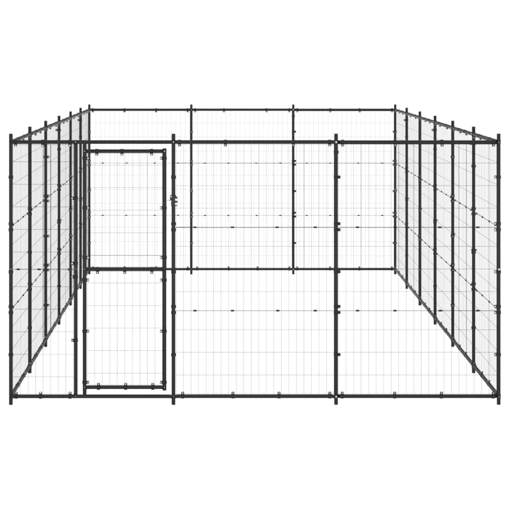 Gabbia per Cani da Esterno in Acciaio 21,78 mÂ²