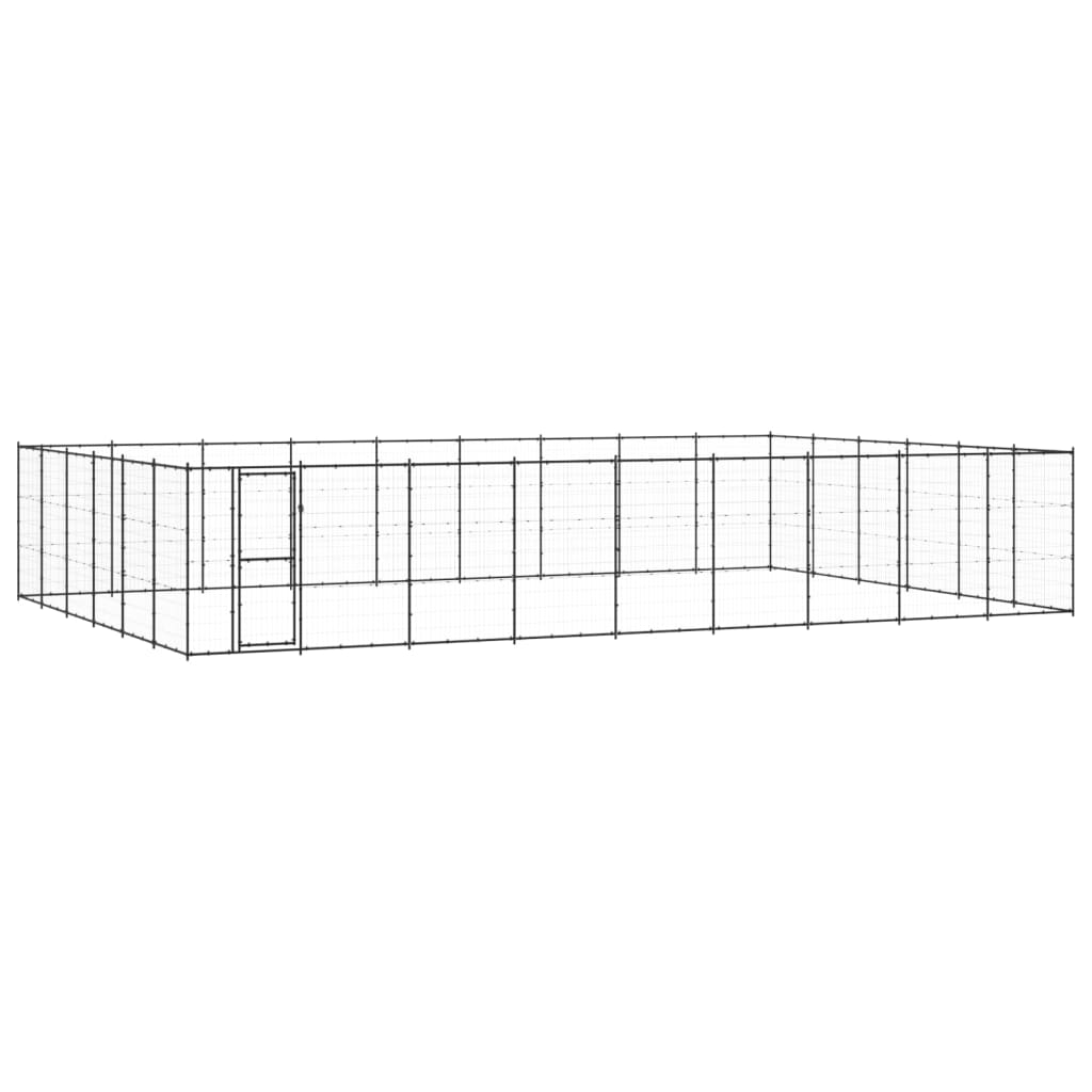 Gabbia per Cani da Esterno in Acciaio 65,34 mÂ²