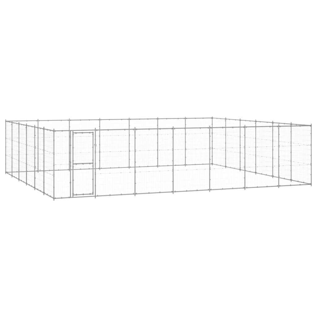 Gabbia per Cani da Esterno in Acciaio Zincato 50,82 mÃ‚Â²
