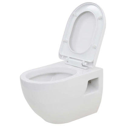 WC Sospeso con Sciacquone Alto Nascosto in Ceramica