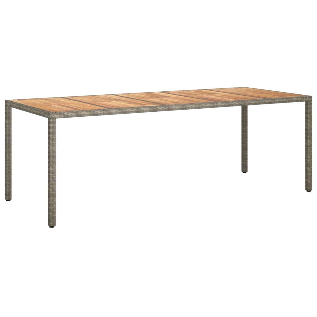 Tavolo da Giardino Grigio 250x100x75 cm in Polyrattan