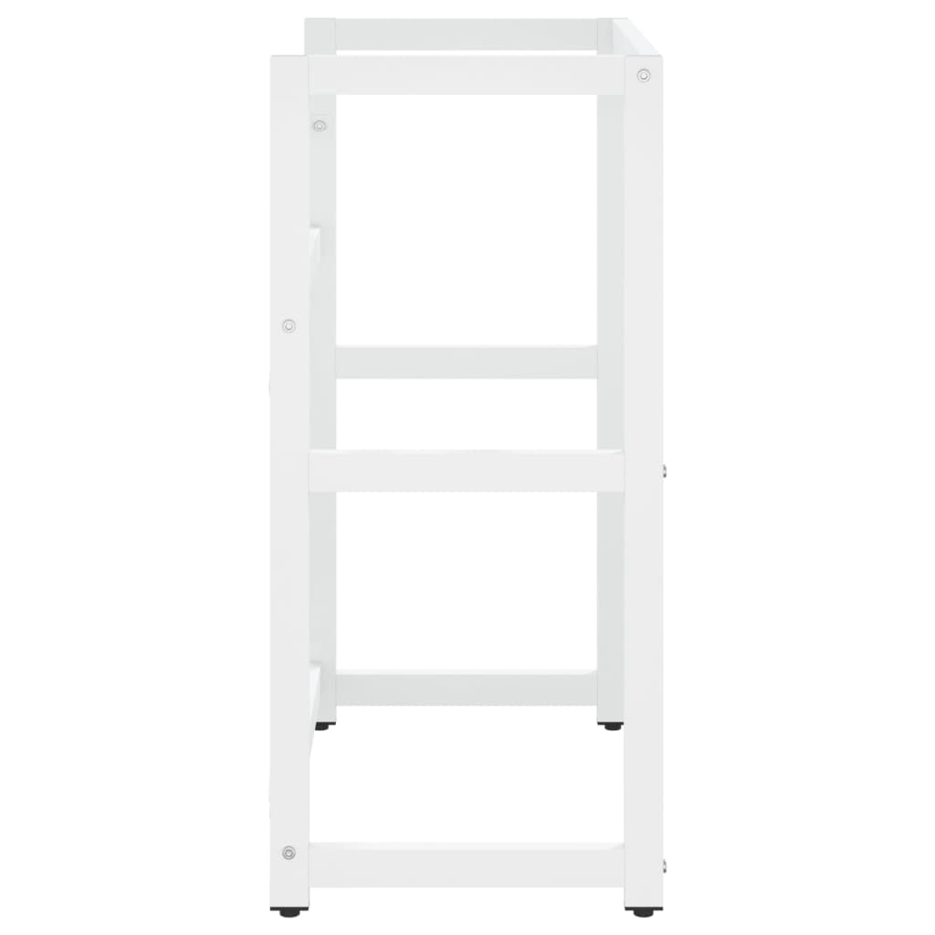 Struttura per Lavabo da Bagno Bianca 59x38x83 cm in Ferro