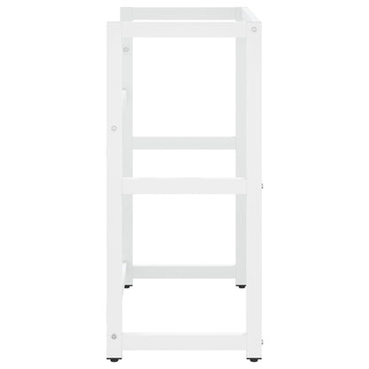 Struttura per Lavabo da Bagno Bianca 59x38x83 cm in Ferro