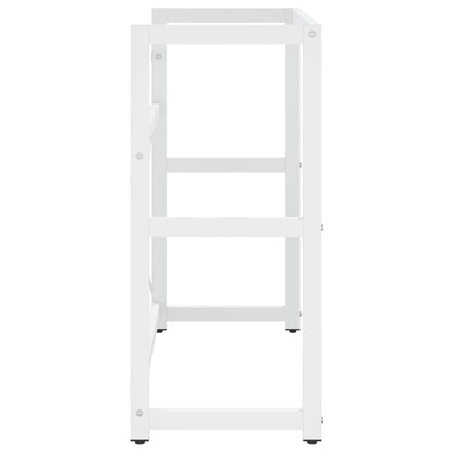 Struttura per Lavabo da Bagno Bianca 79x38x83 cm in Ferro