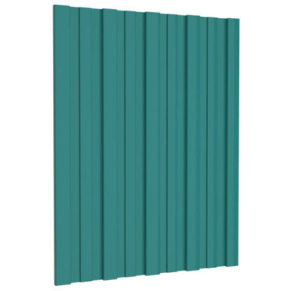Pannello per tetto 12 pcs Verde 60 x 45 cm Acciaio zincato