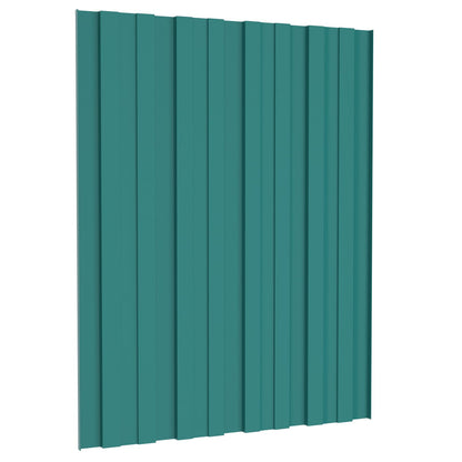 Pannello per tetto 12 pcs Verde 60 x 45 cm Acciaio zincato