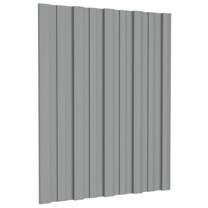 Pannello per tetto 36 pcs Grigio 60 x 45 cm Acciaio zincato
