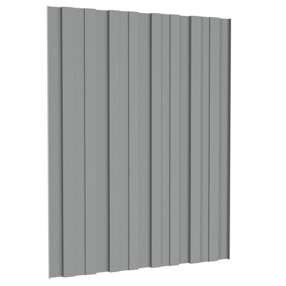 Pannello per tetto 36 pcs Grigio 60 x 45 cm Acciaio zincato