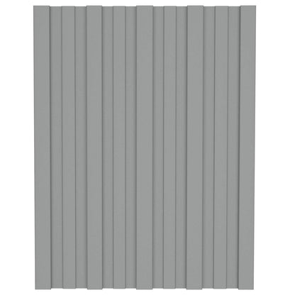 Pannello per tetto 36 pcs Grigio 60 x 45 cm Acciaio zincato